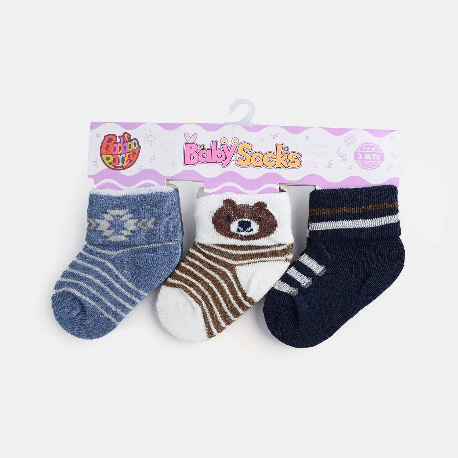 BABY SOCKS PACK OF 3 6-12 |M 26 - Image 2