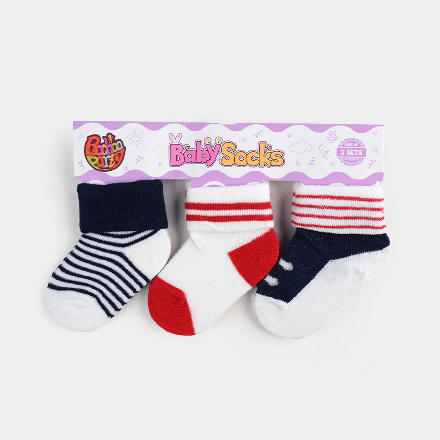 BABY SOCKS PACK OF 3 6-12 |M 49 - Image 2