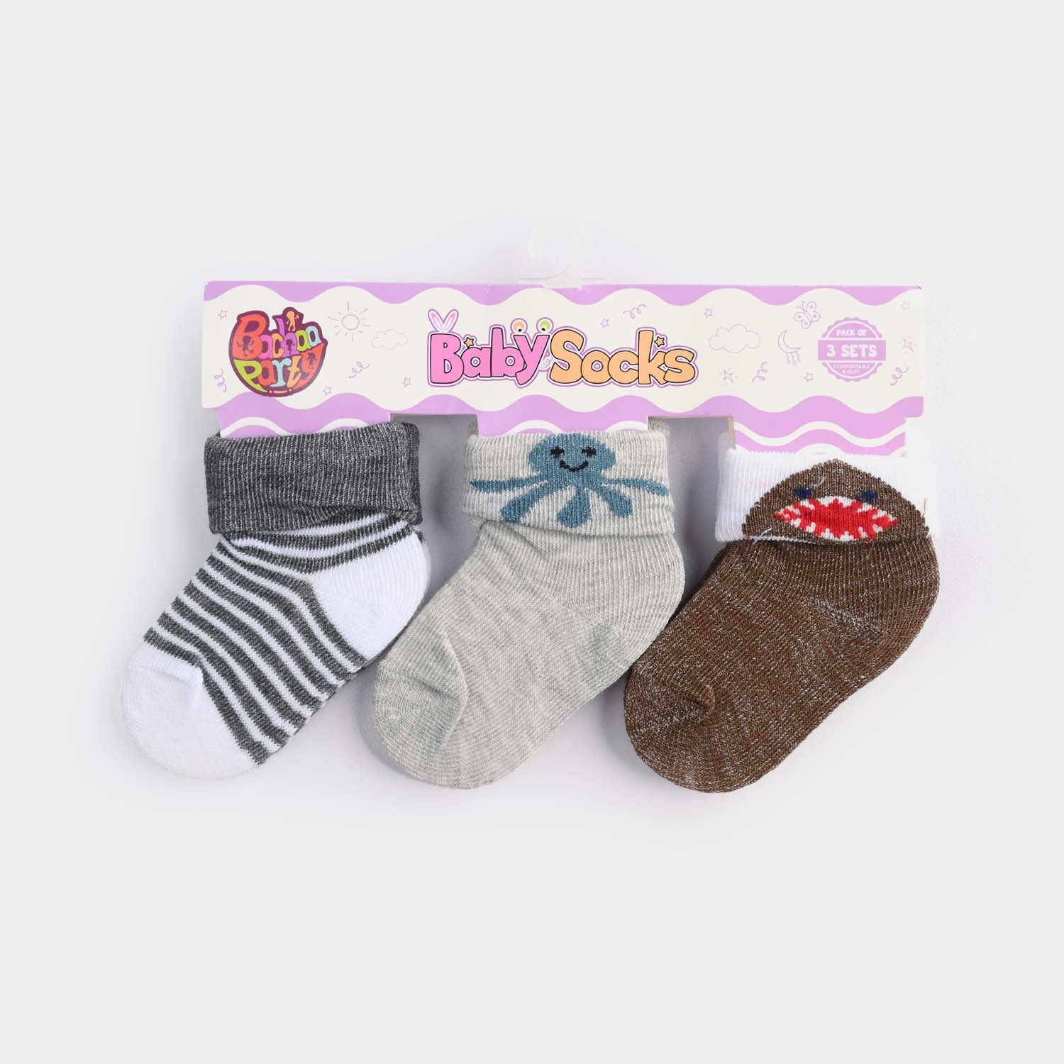 BABY SOCKS PACK OF 3 6-12 |M 59 - Image 2