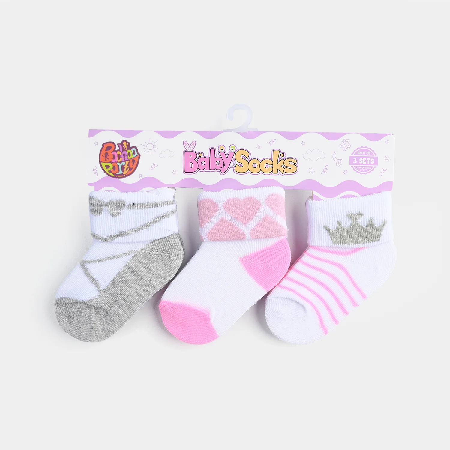 BABY SOCKS PACK OF 3 6-12 |M 65 - Image 2