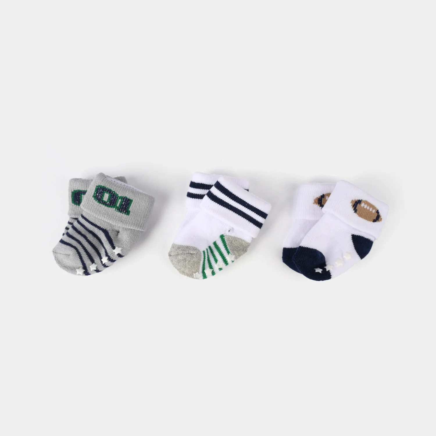 Infant Baby 3 Pair Socks | 0-12M