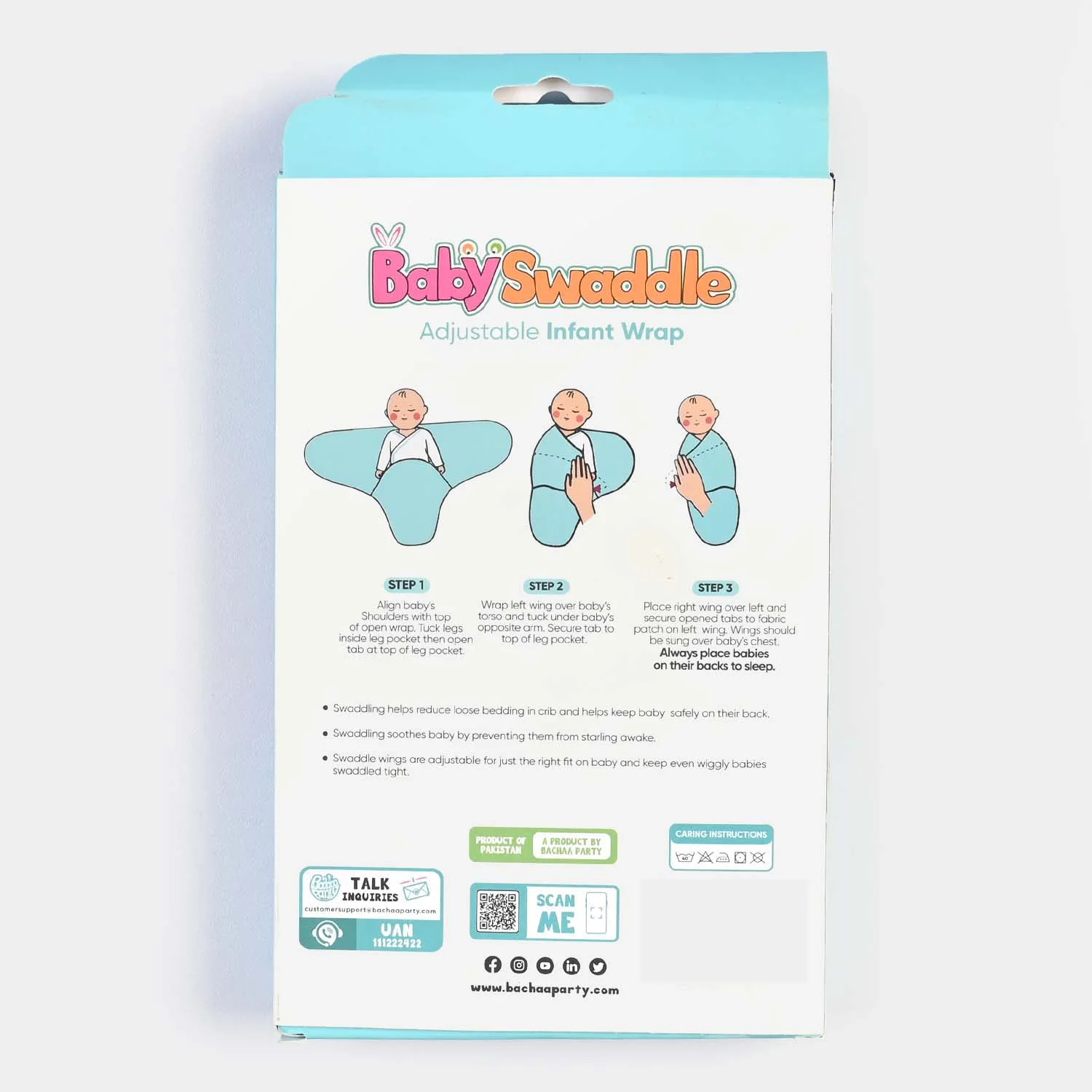 Baby Swaddle With Cap & Mittens Set - Image 7