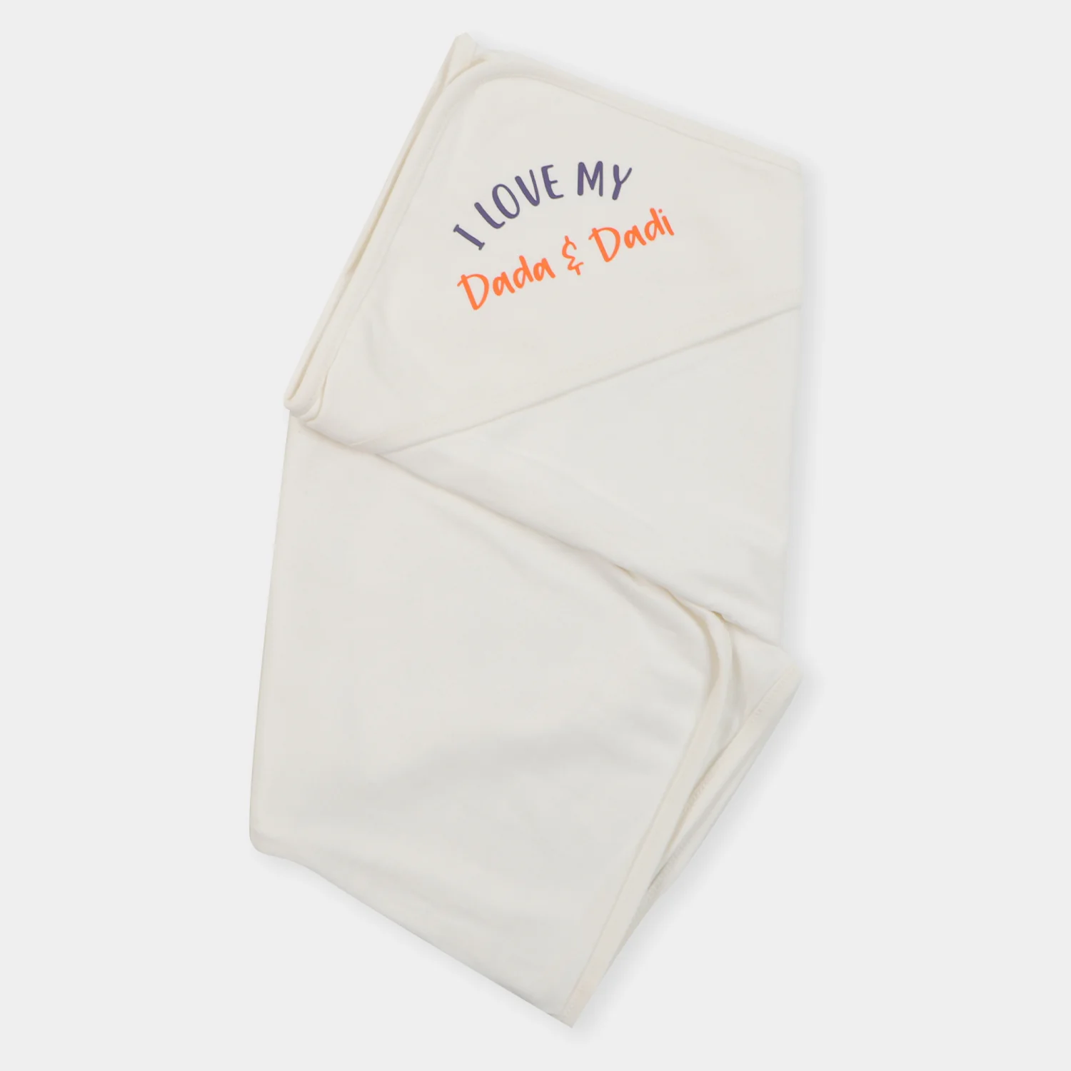 Baby Wrapping Sheet Dada & Dadi - White