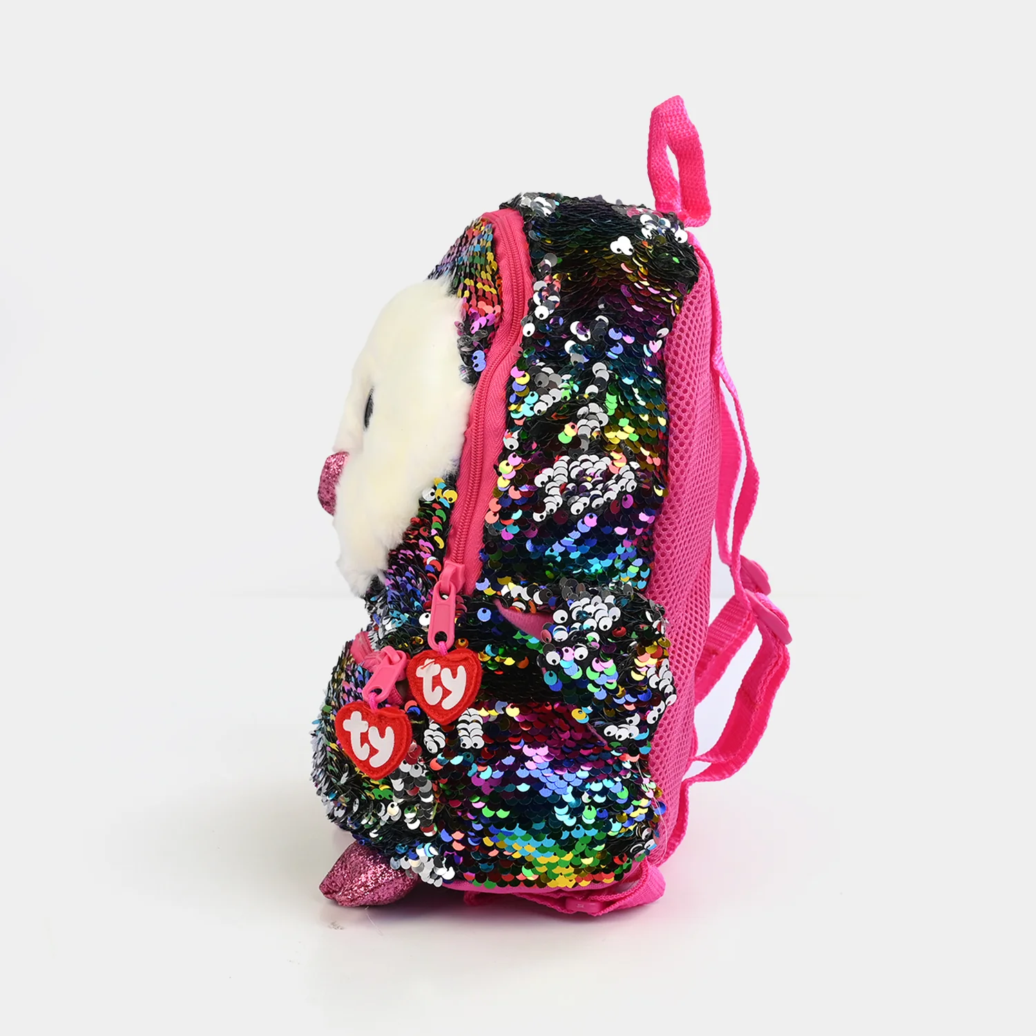 Rainbow Sequin Plush Backpack - Image 2