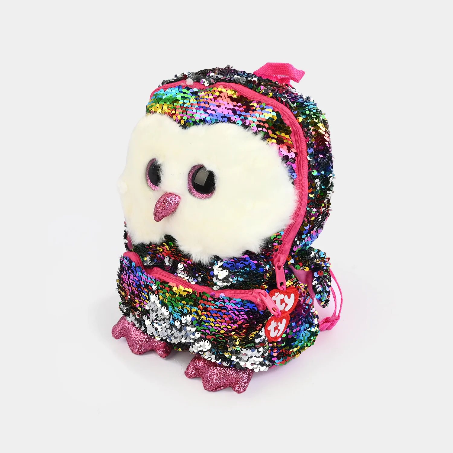 Rainbow Sequin Plush Backpack - Image 3
