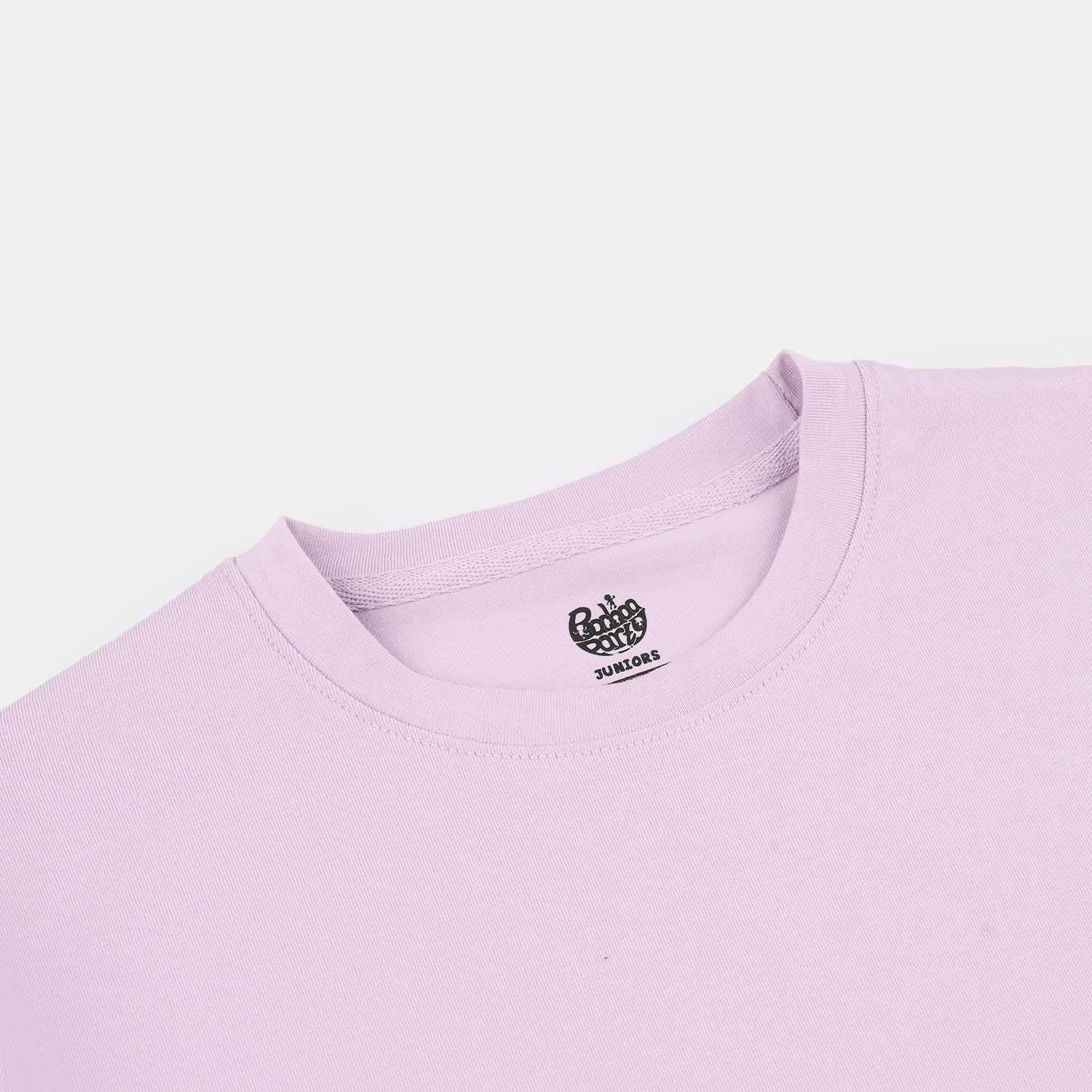 Boys Lycra Jersey Basic T-Shirt - Pastel Lilac - Image 2