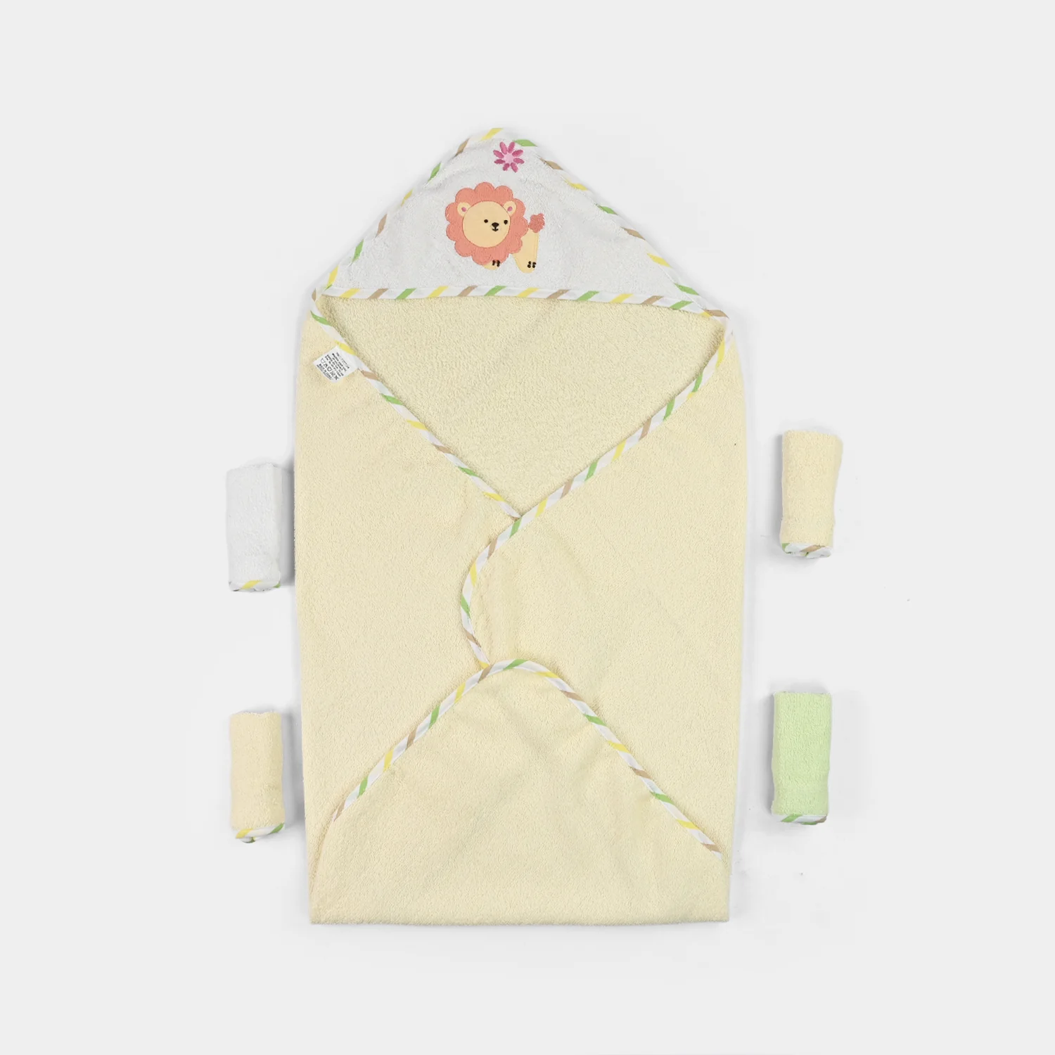 Baby Bath Towel + 4PCs Face Towel