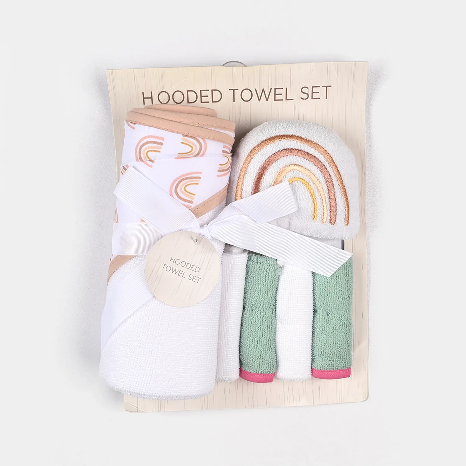 Baby Bath Towel + 4PCs Face Towel - Image 3