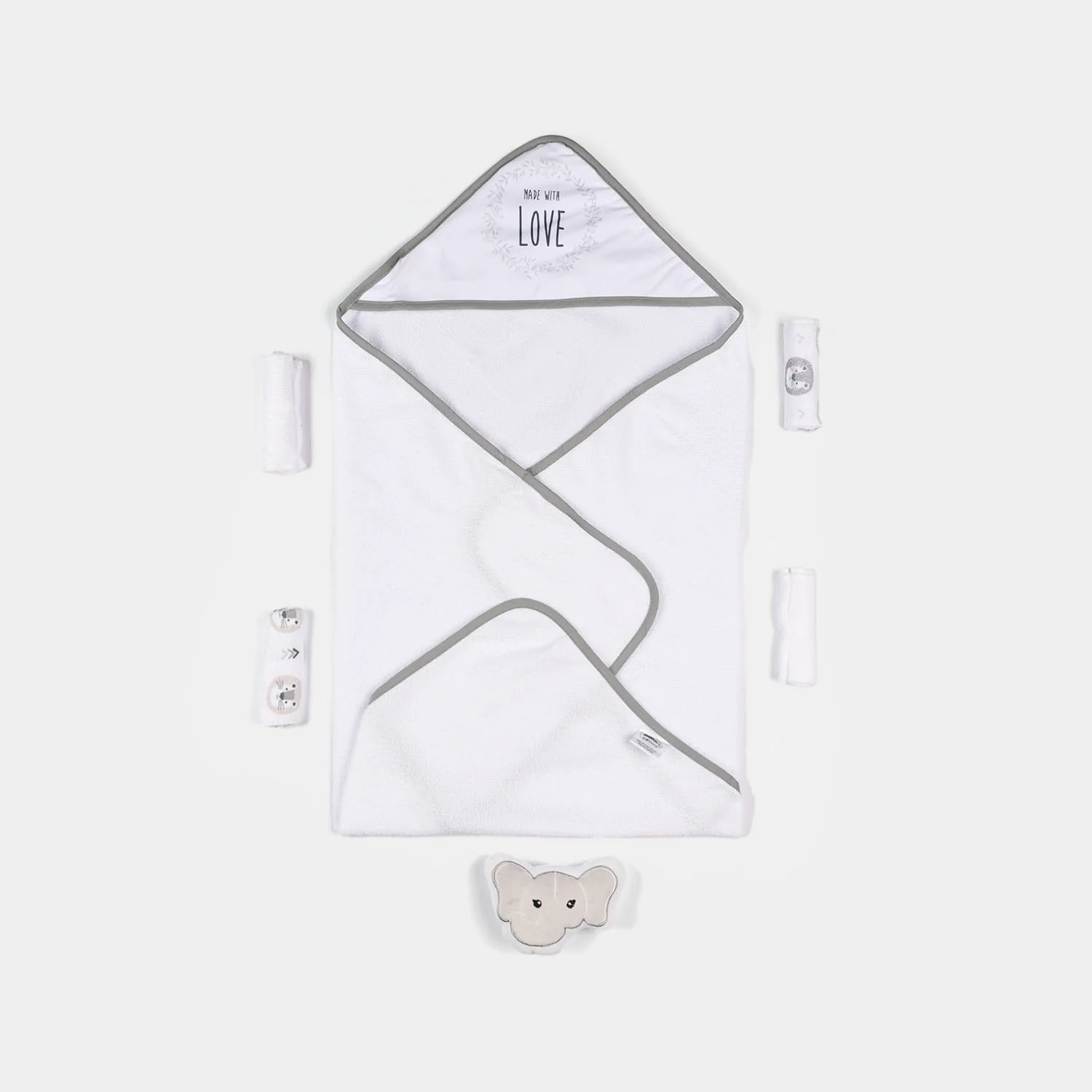 Baby Bath Towel + 4PCs Face Towel