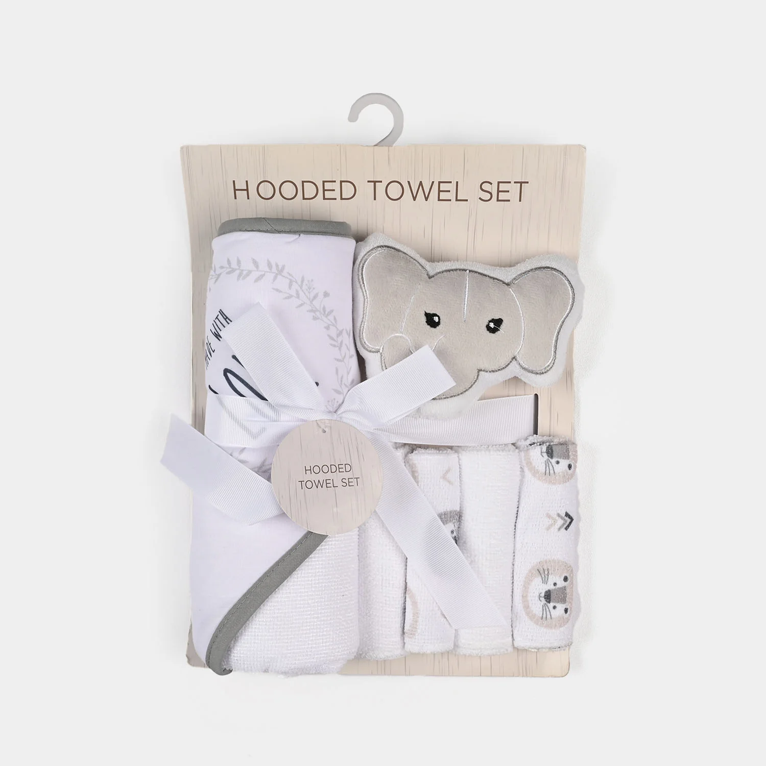 Baby Bath Towel + 4PCs Face Towel - Image 3