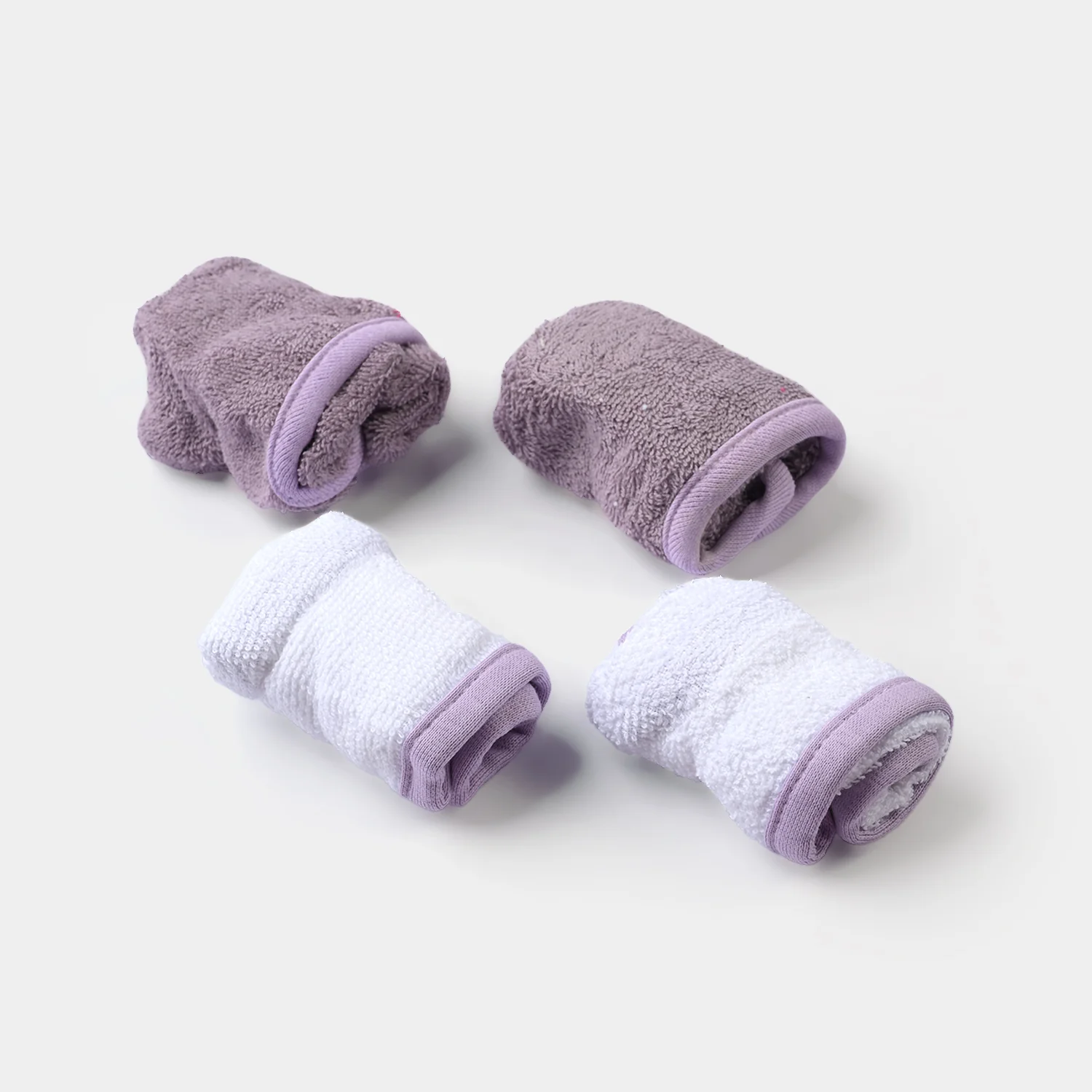 BABY HOODED BATH TOWEL SET | 975-PURPLE - Image 2