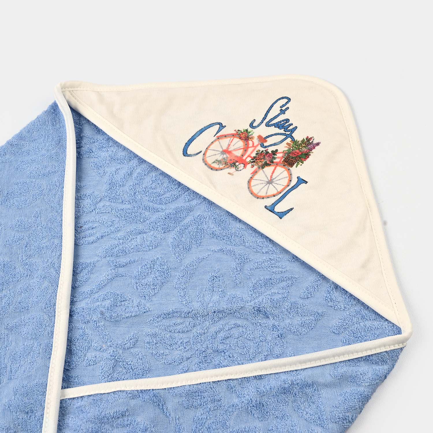 Bath Towel White Blue Stay Cool - Image 2