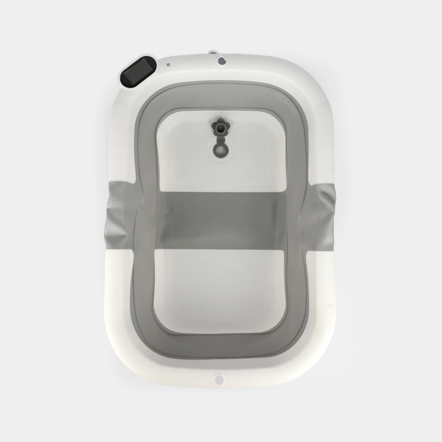 Foldable Baby Bath Tub with Thermometer | 8180-Grey - Image 4