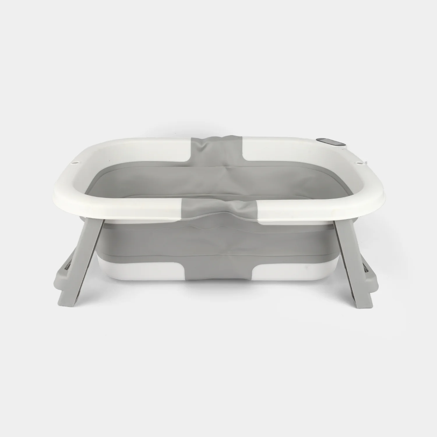 Foldable Baby Bath Tub with Thermometer | 8180-Grey - Image 7
