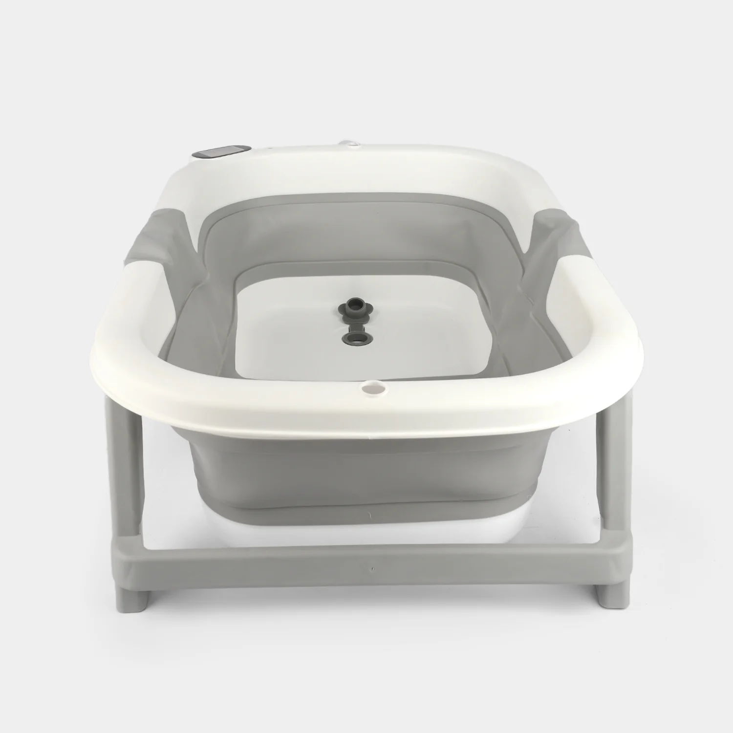 Foldable Baby Bath Tub with Thermometer | 8180-Grey - Image 8