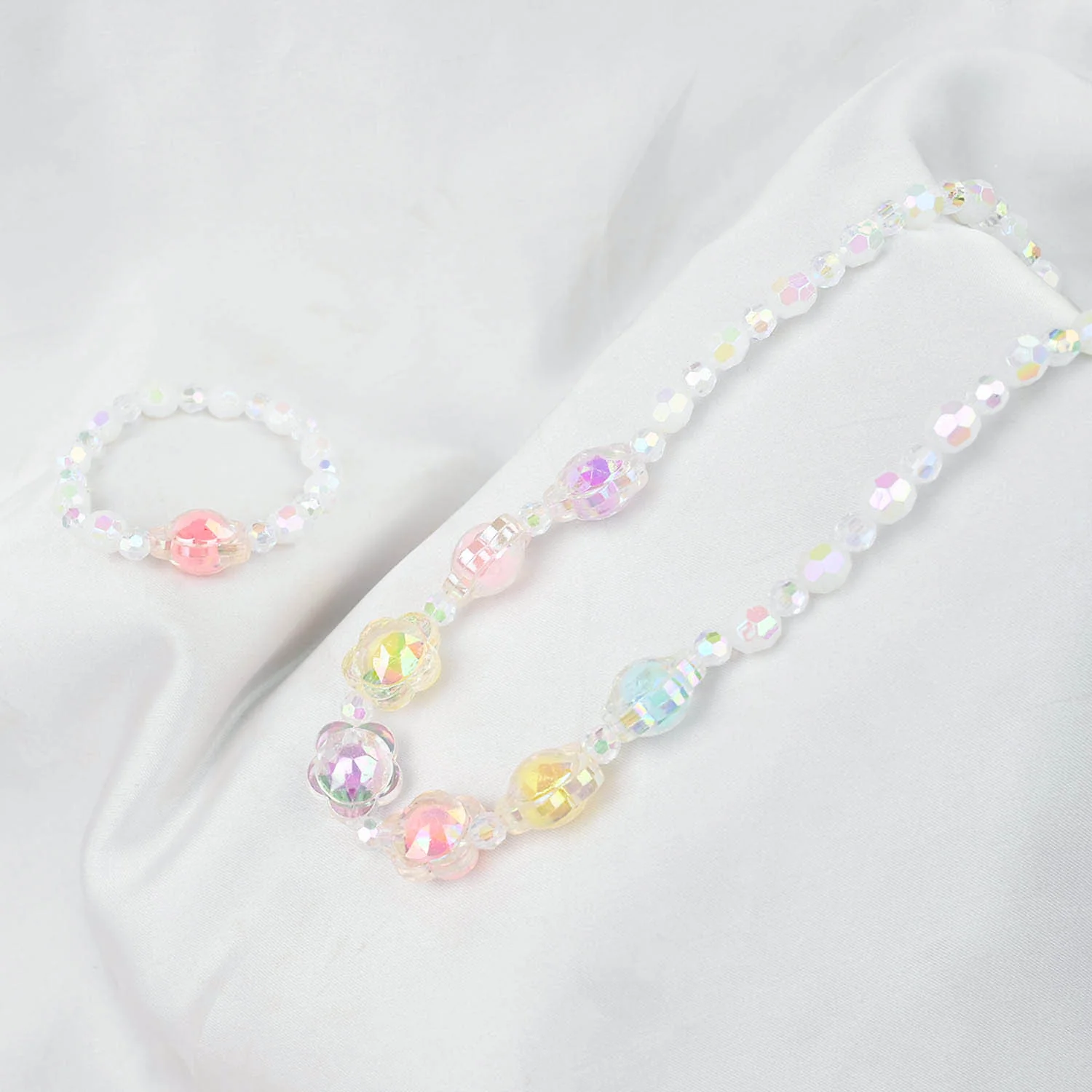 GIRLS CHARM BEADED NECKLACE & BRACELET