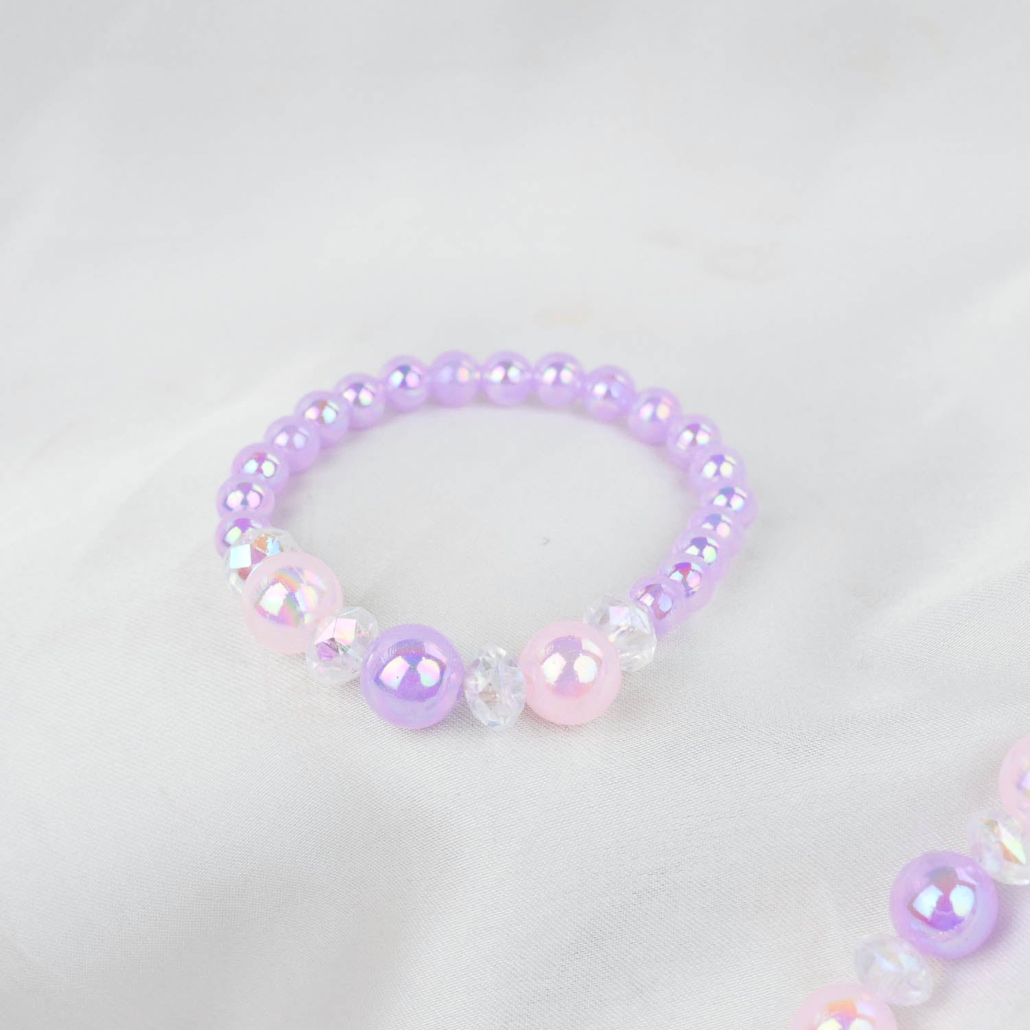 GIRLS CHARM BEADED NECKLACE & BRACELET - Image 2