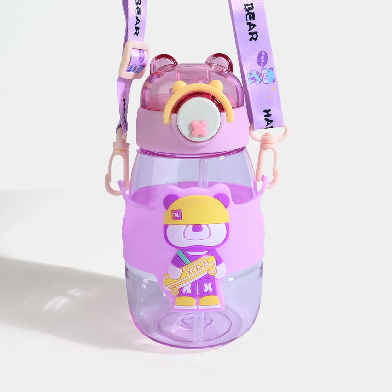 KIDS STRAW WATER BOTTLE/BEAKER | SH2703 - PURPLE - Image 5
