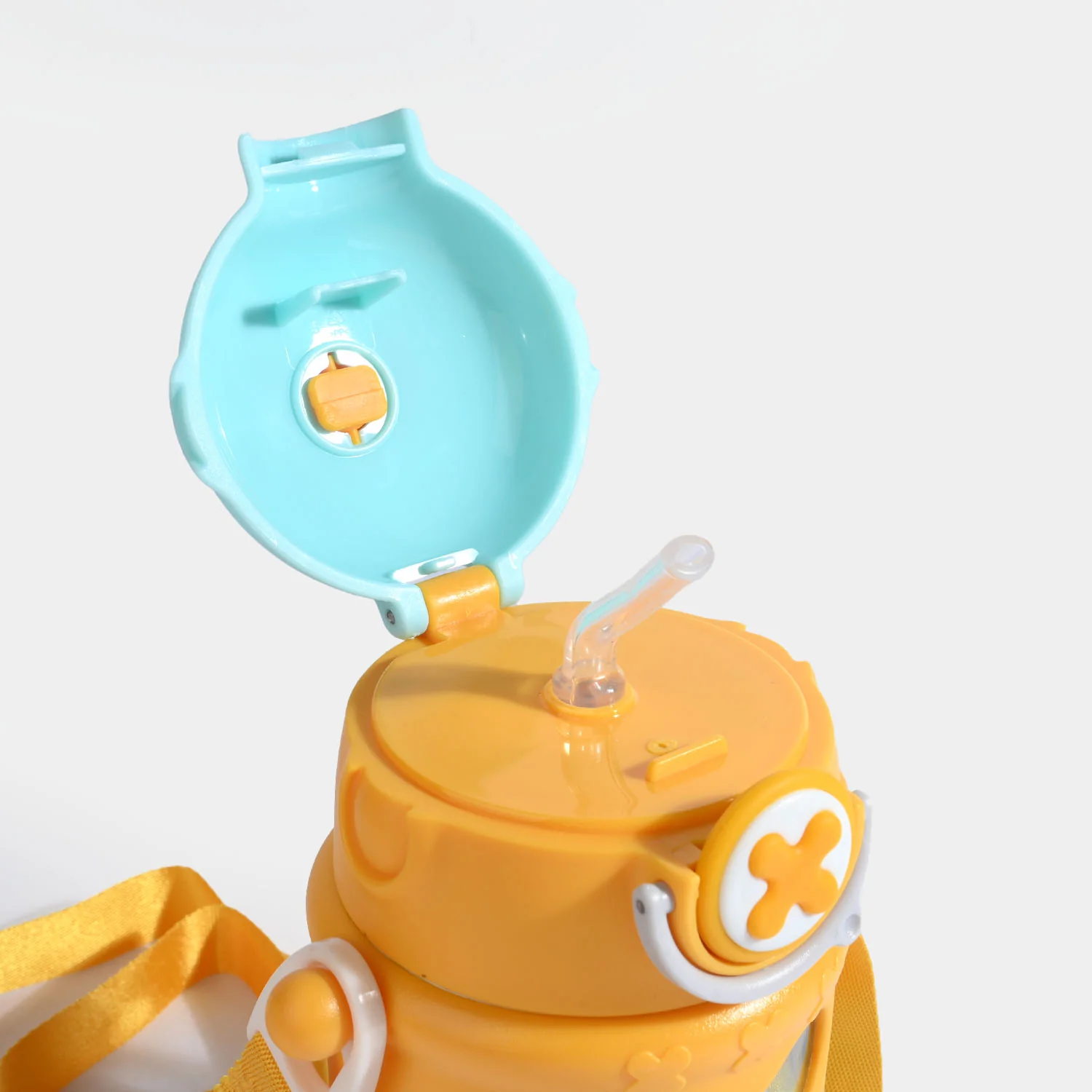 KIDS STRAW WATER BOTTLE/BEAKER | SH2704 - YELLOW - Image 3