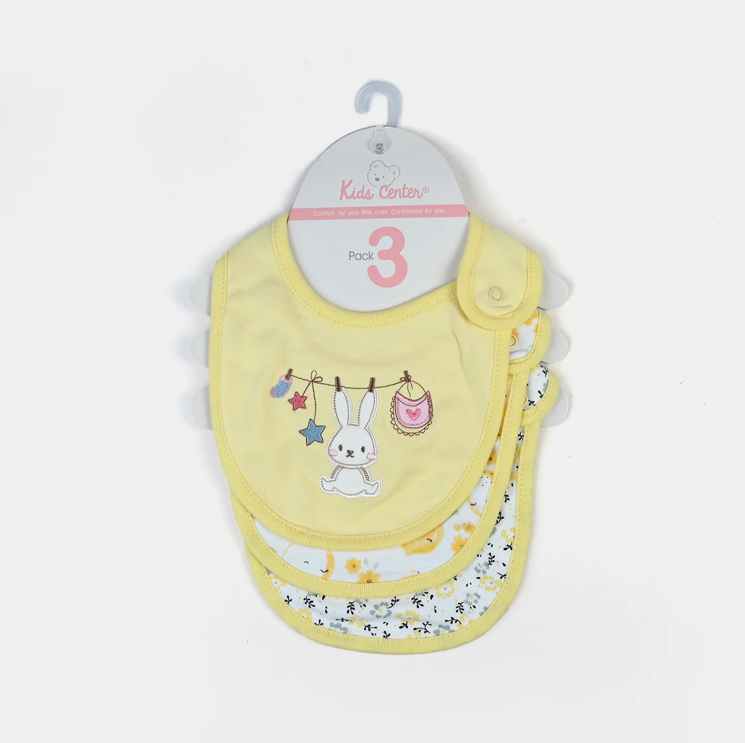 Pack Of 3 Baby Cotton Interlock Bibs Set-MIX - Image 4