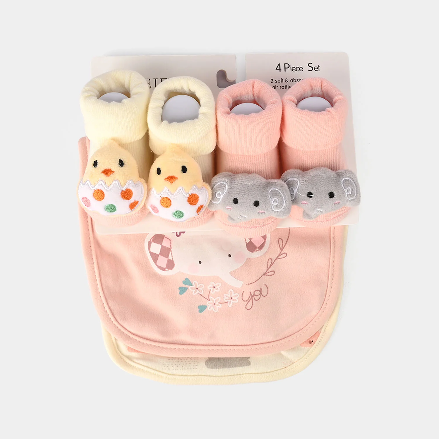 Baby Bibs & Booties Set | 4 Pcs - Image 3