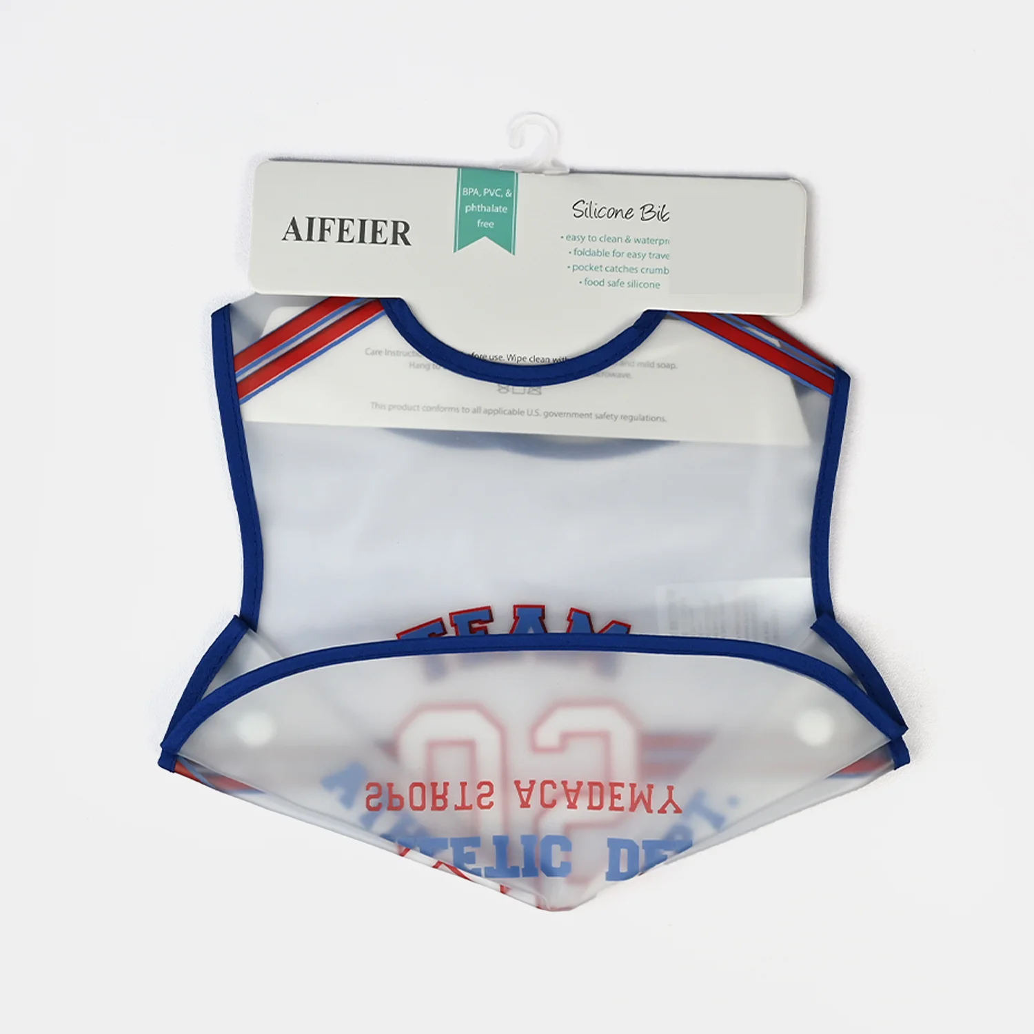 Easy-Wipe Plastic Baby Bib - Image 4