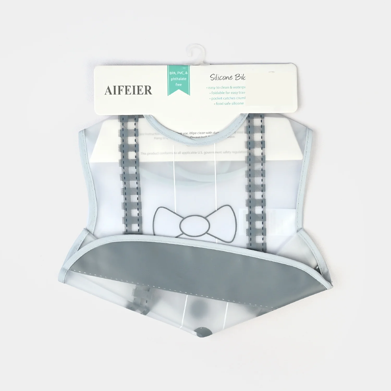 Easy-Wipe Plastic Baby Bib - Image 3