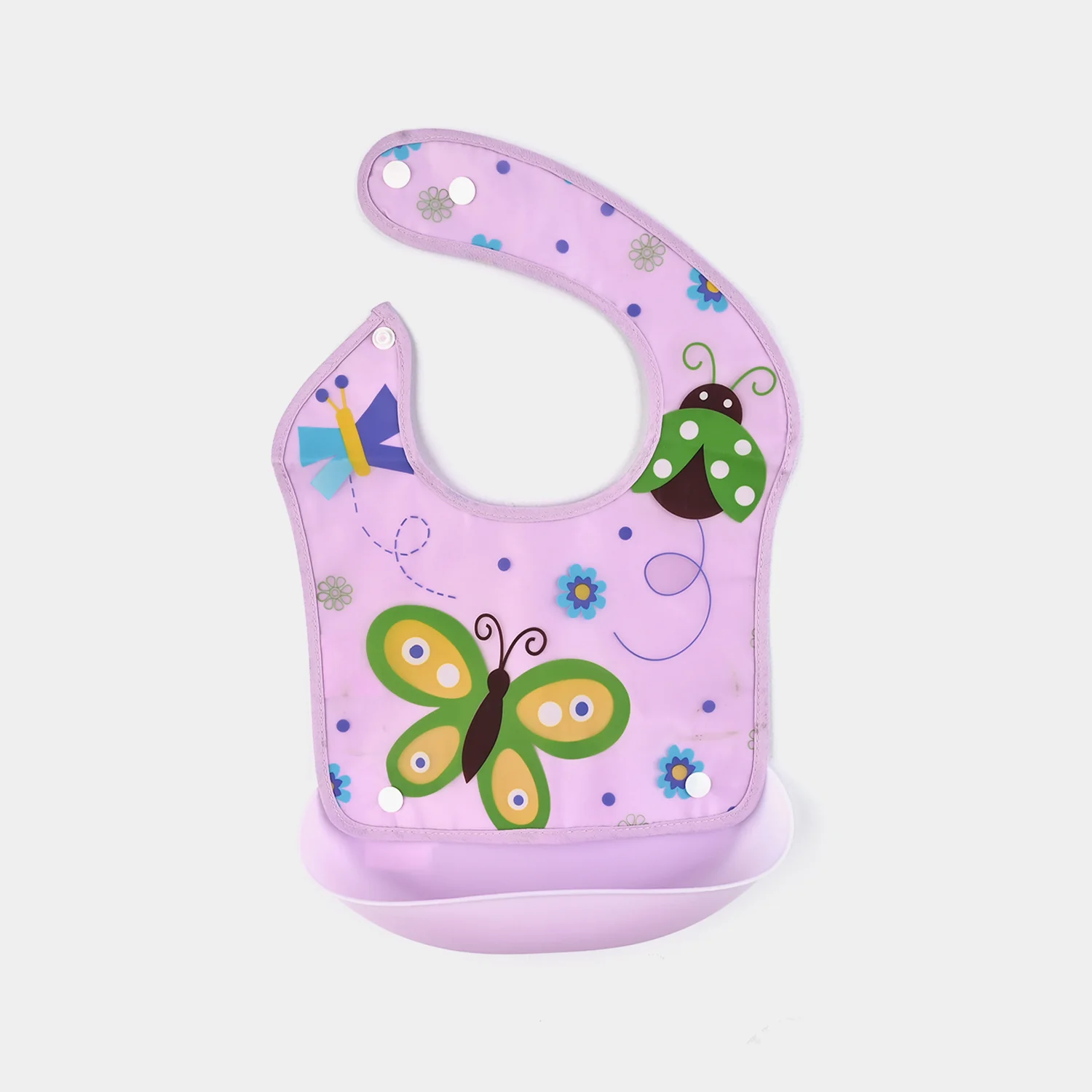 PLASTIC BIB WITH HOLDER FOR BABIES