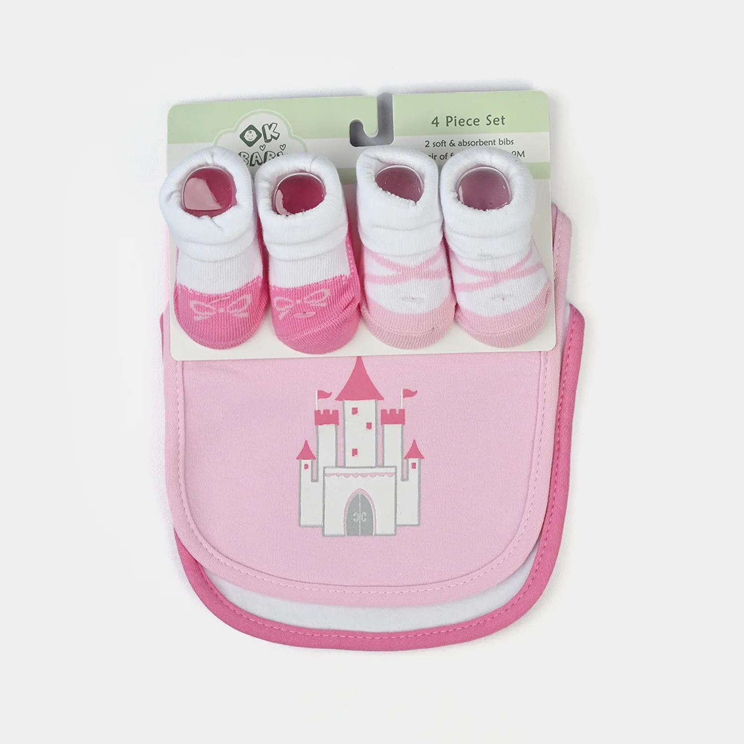 Baby Bibs & Booties Set | 3 Pcs - Image 3