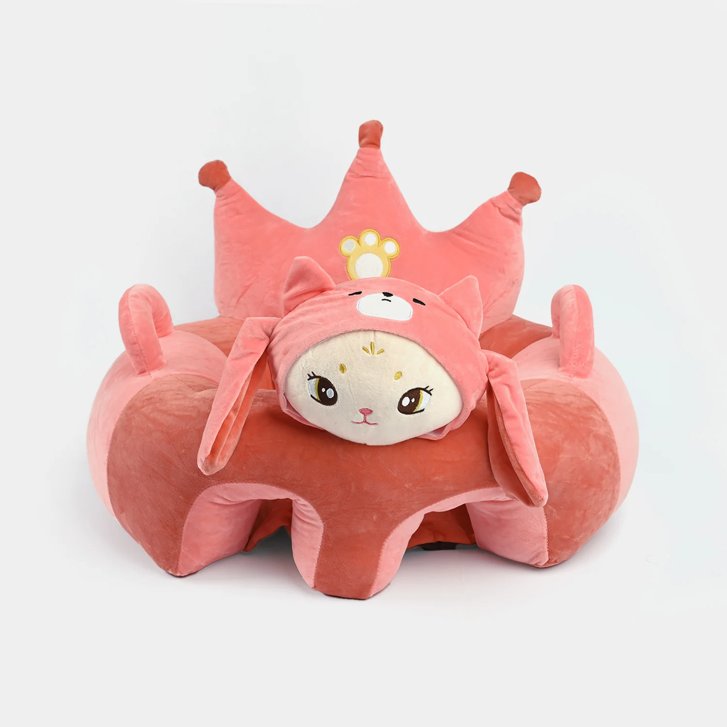 Baby Crown Floor Seat/Support Sofa Seat 6M+ |  952-Peach - Image 4