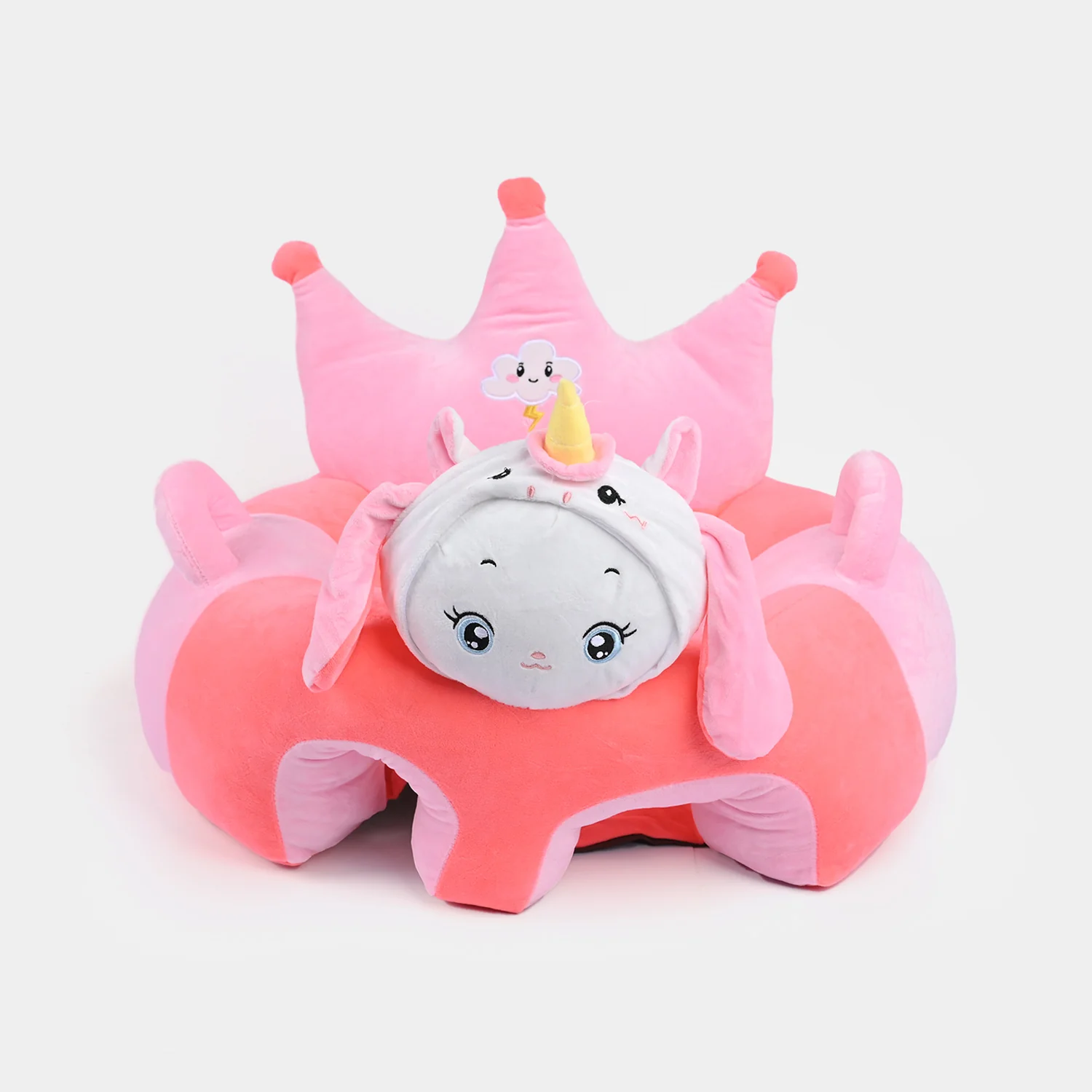 Baby Crown Floor Seat/Support Sofa Seat 6M+ | 952-Pink - Image 5