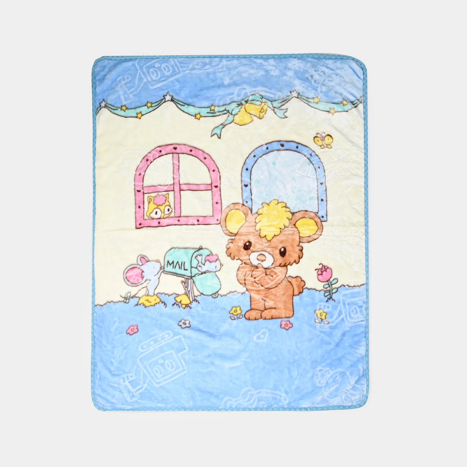 BABY PLUSH BLANKET 1429 BLUE - Image 4