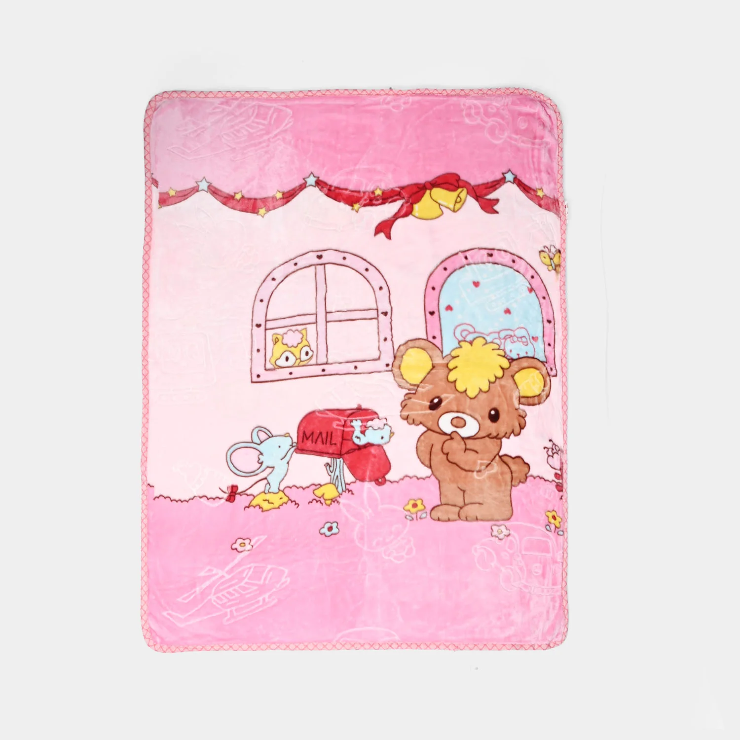 BABY PLUSH BLANKET 1430 PINK - Image 4
