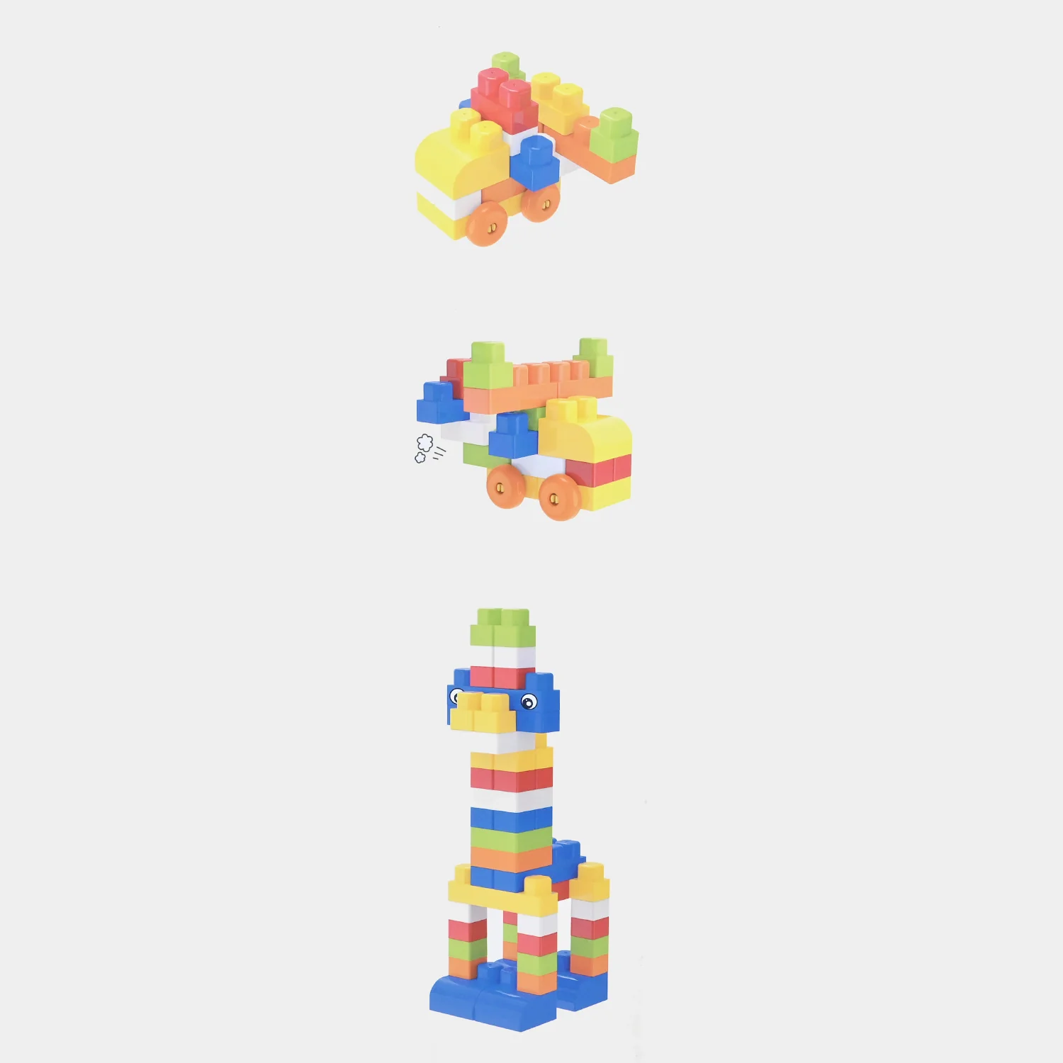 Building Blocks Push Cart – 60 Pieces - Image 3
