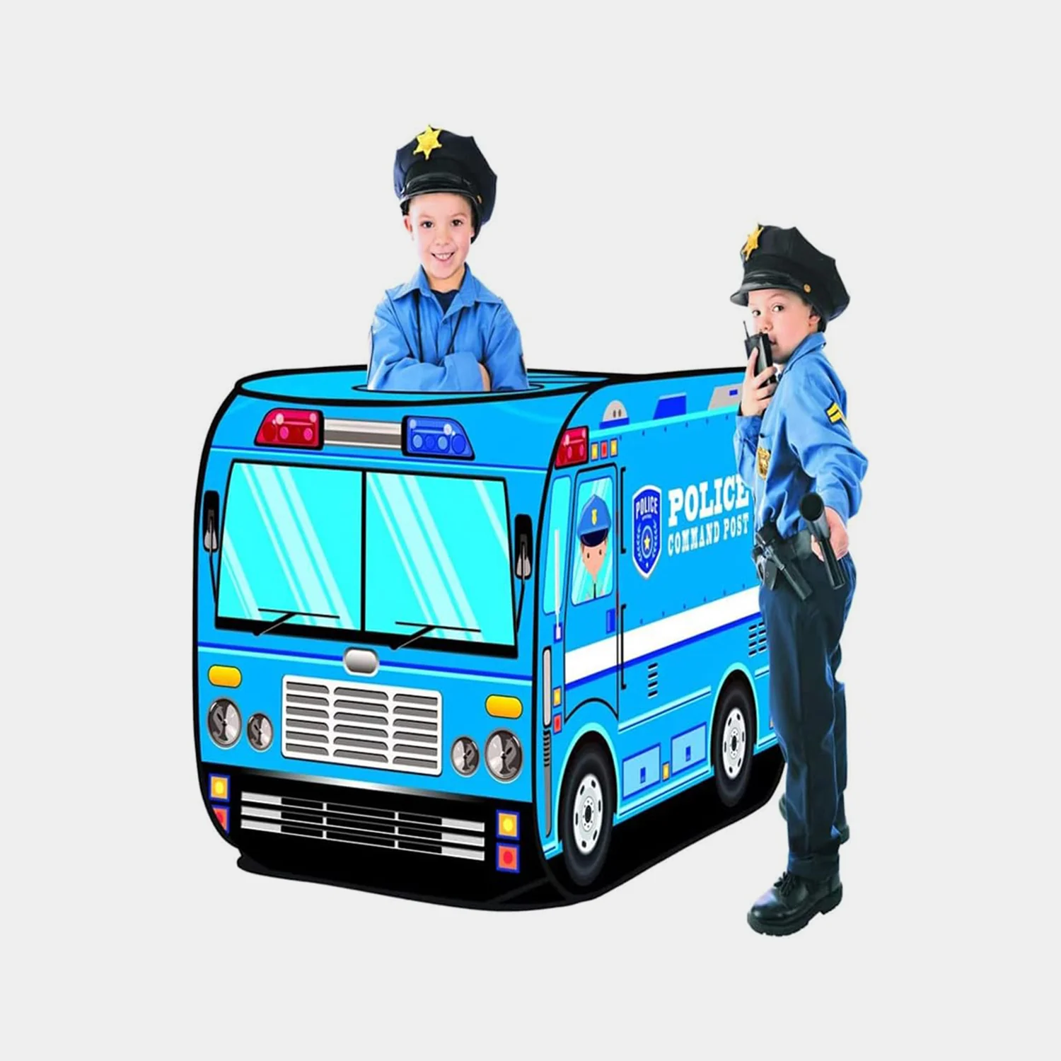 Blue Police Car Pop Up Tent With Carrying Case - Image 2