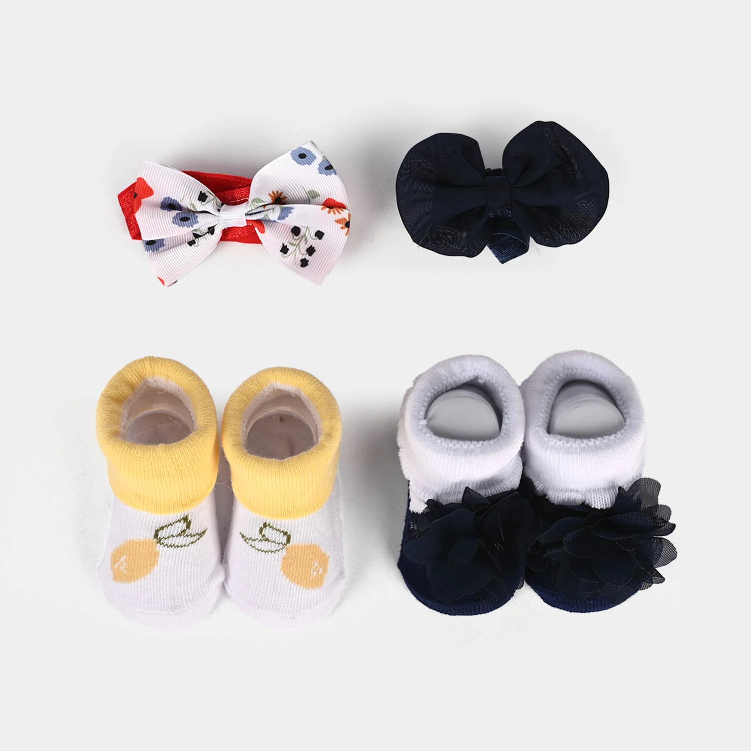 Baby 4-Piece Headband & Sock Gift Set - Image 2