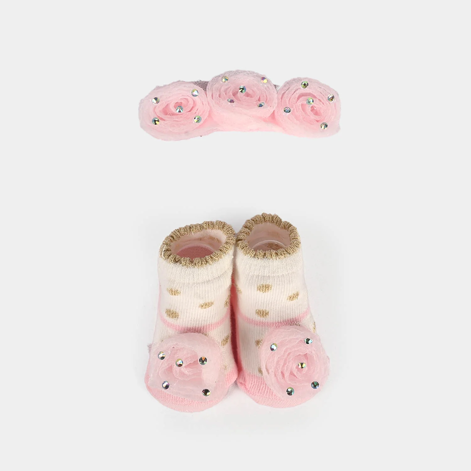 Baby Socks Booties with Headband | 3-12M - Image 2
