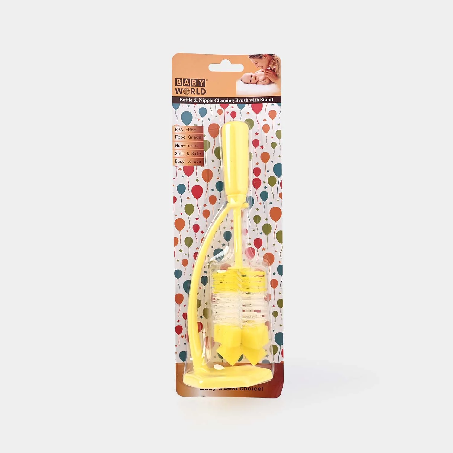 Bottle Cleaning Brush with Bottle Holder | 7370 Yellow