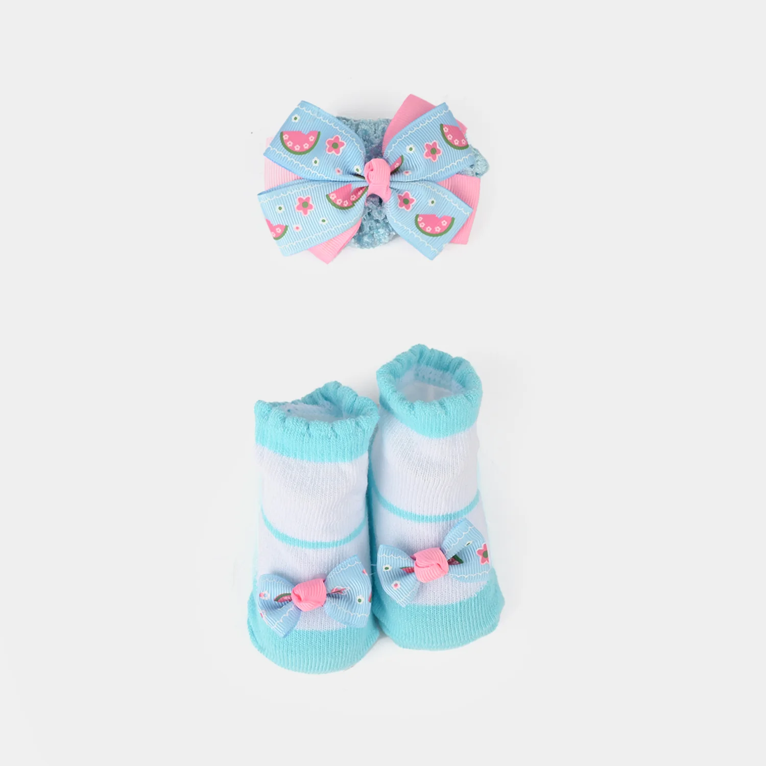 Baby Socks Booties with Headband | 3-12M - Image 2