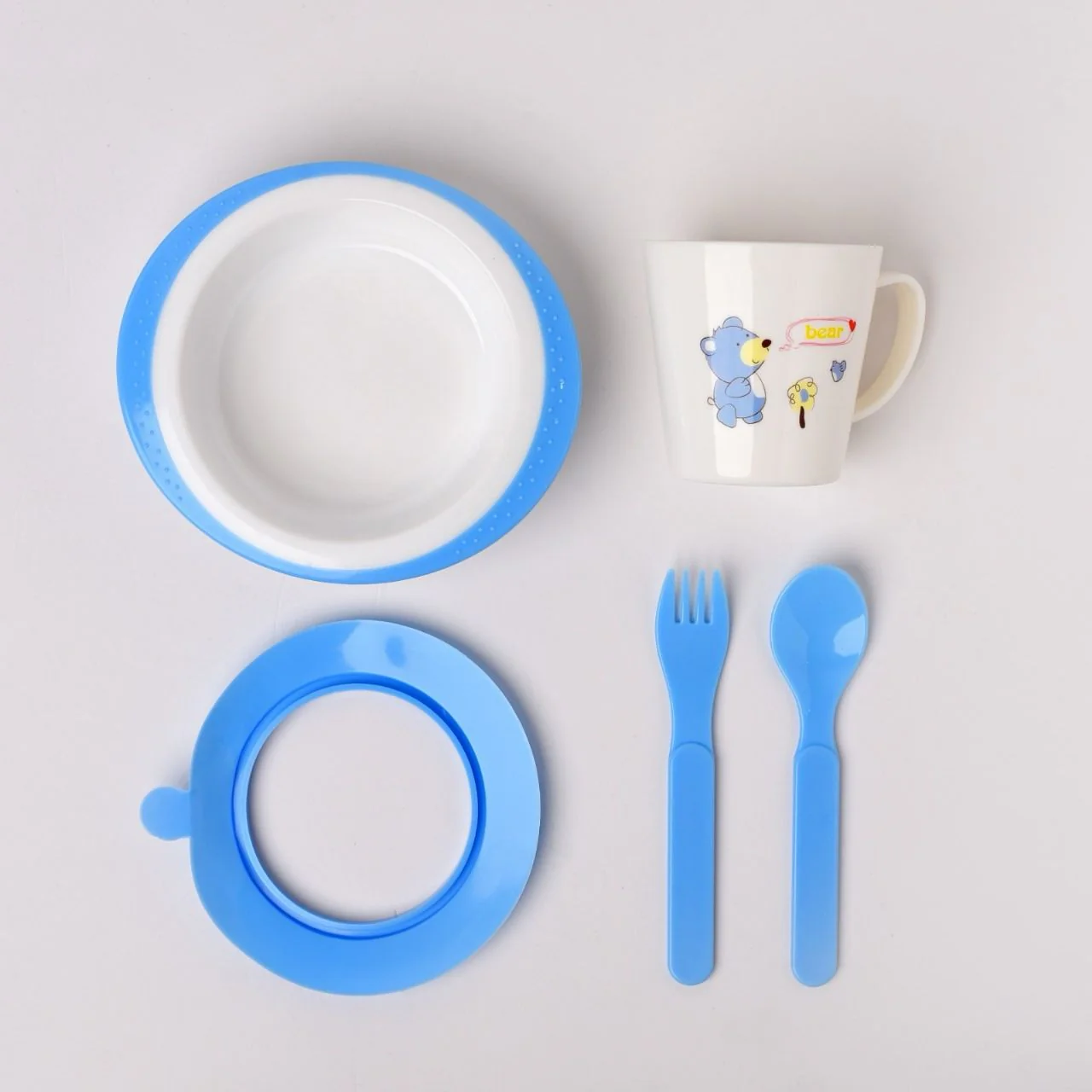 Baby Tableware Feeding Set - 902-blue - Image 2