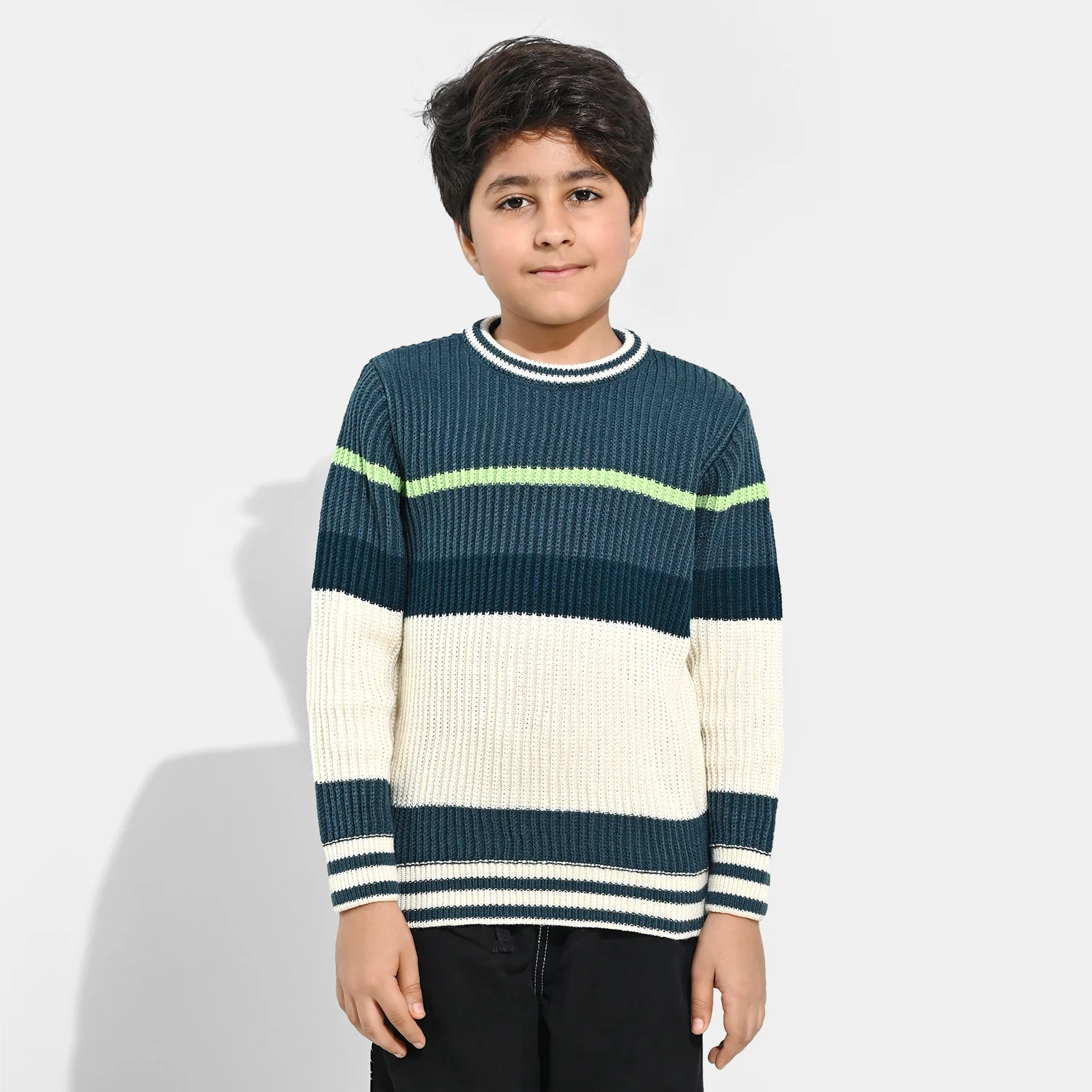 Boys Acrylic Sweater-Garden Fresh-Multi - Image 4
