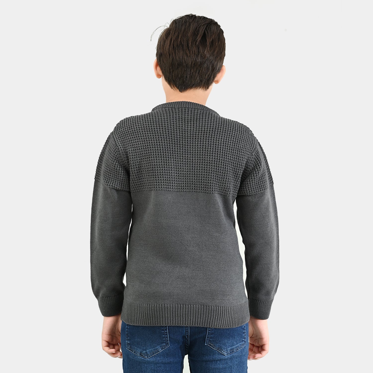 Boys Acrylic Sweater-Great Things - CHARCOAL - Image 6