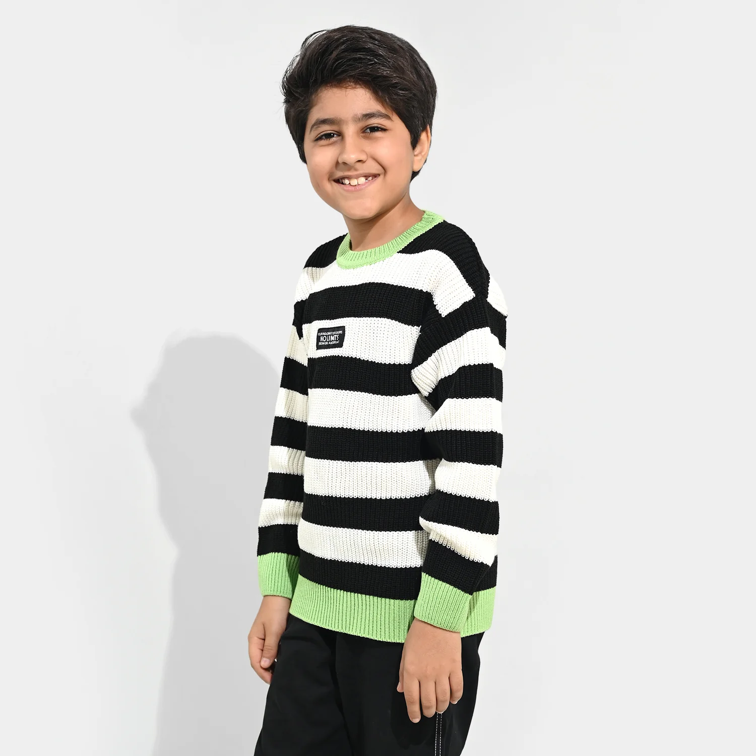 Boys Acrylic Sweater-No Limit - Multi - Image 4