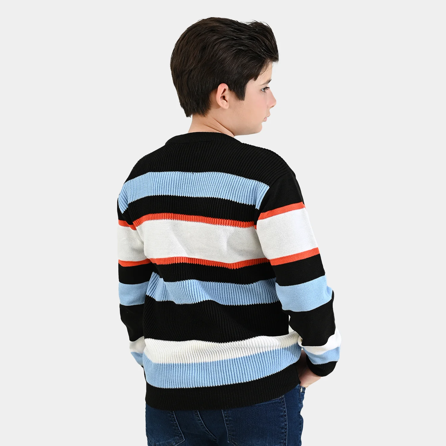 Boys Acrylic Sweater-Superstar-Multi - Image 4