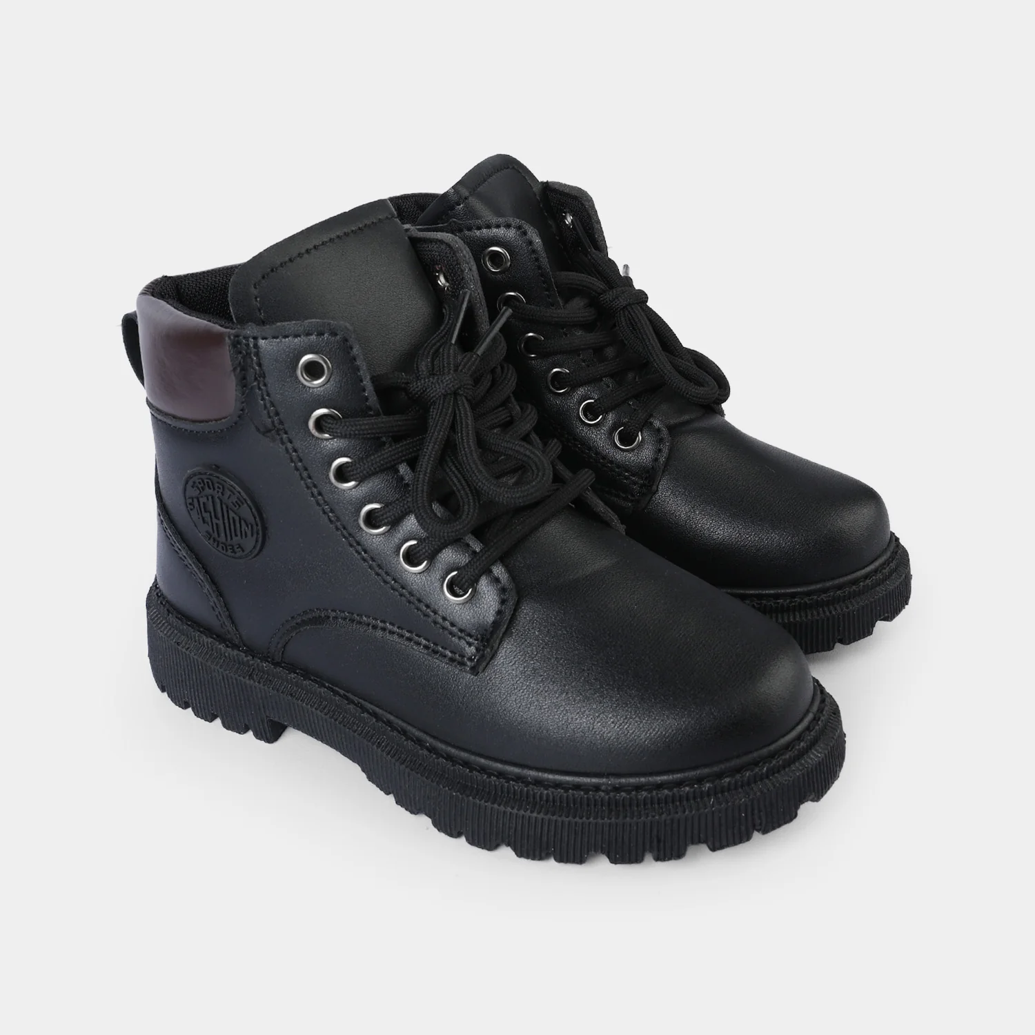 Boys Boots A01 - Black - Image 3