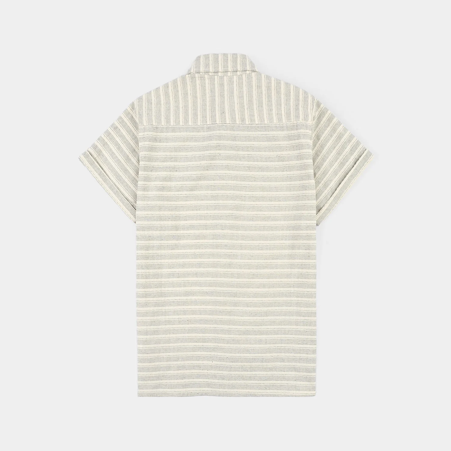 Boys Yarn Dyed Casual Shirt (Hustle Mood) - White - Image 4