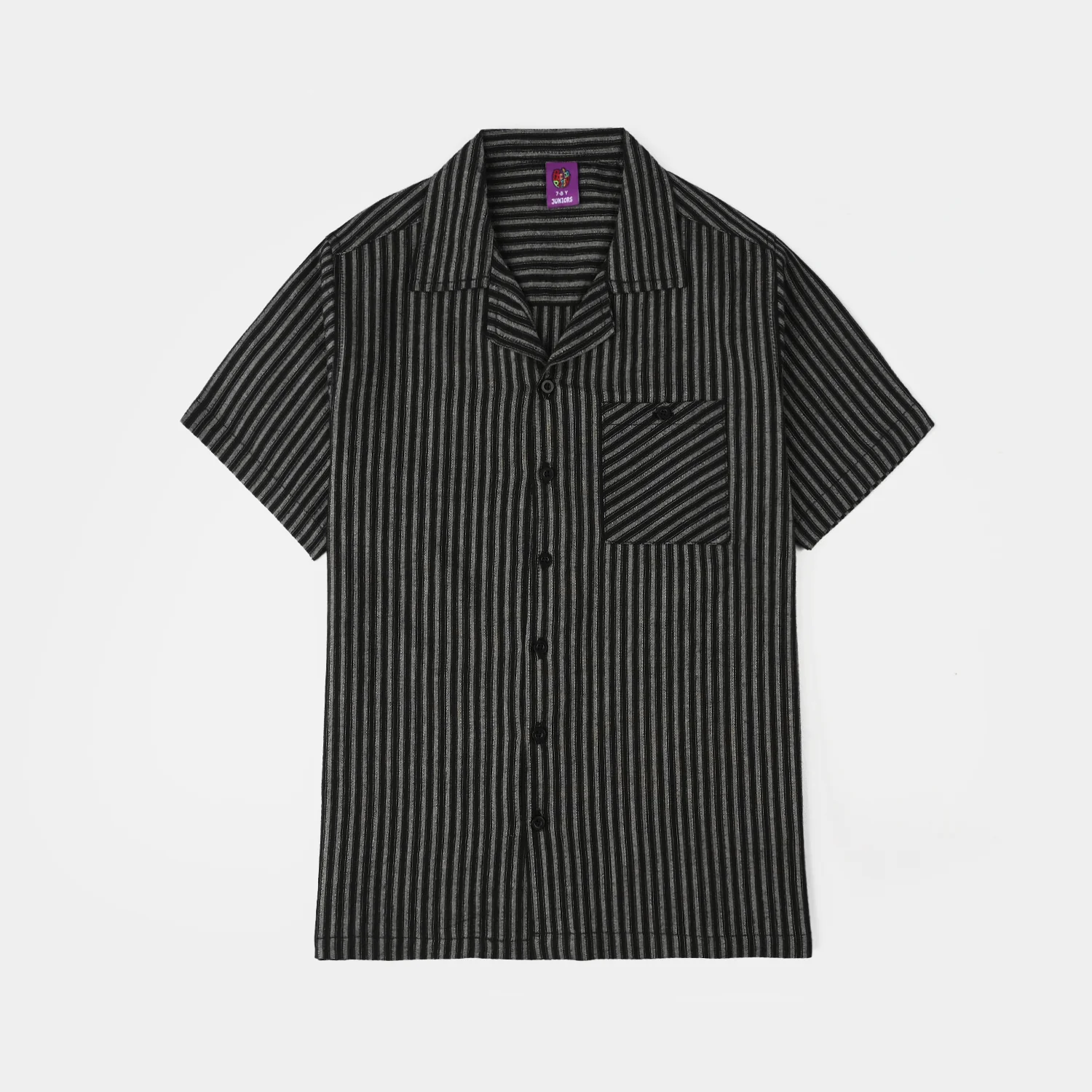 Boys Yarn dyed Casual Shirt (Resort) - Black