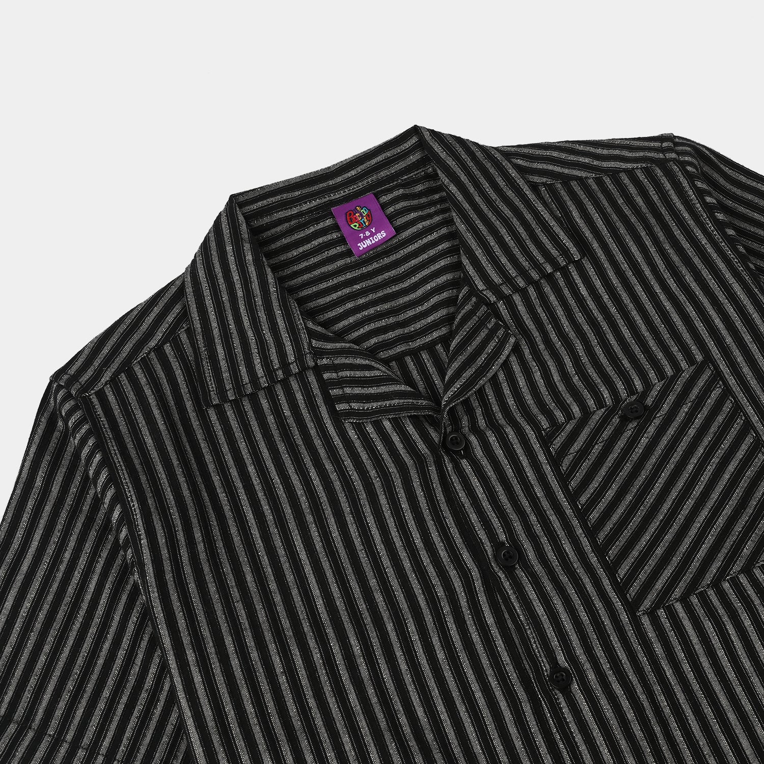 Boys Yarn dyed Casual Shirt (Resort) - Black - Image 2