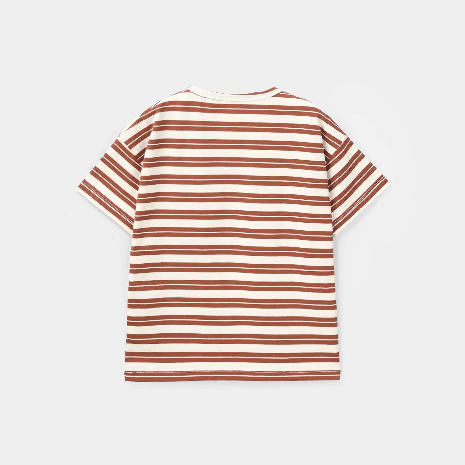 Boys Yarn Dyed T-Shirt (Get Ready) - Brown - Image 4