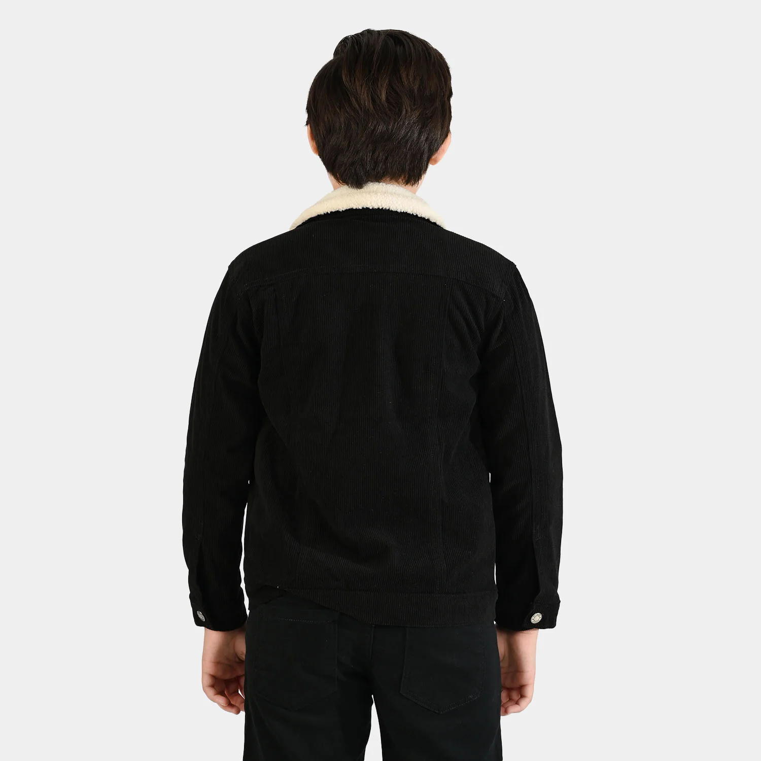 Boys Corduroy Woven Jacket Live-Black - Image 6